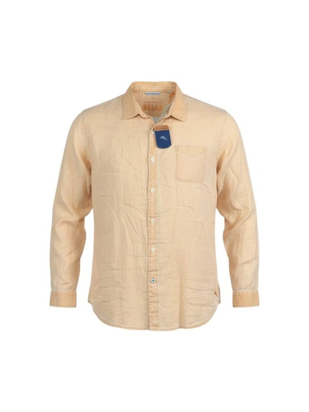 Tommy Bahama Mens Relax Long Sleeve Peach Linen Shirt 3XL